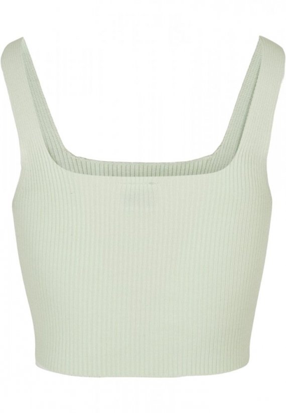Ladies Cropped Knit Top - lightmint