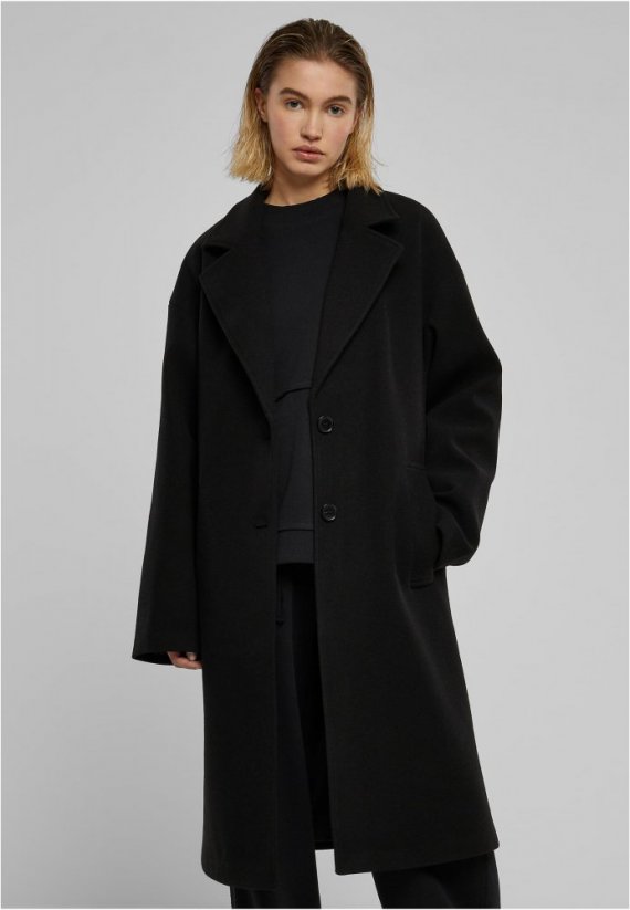 Čierny dámsky kabát Urban Classics Oversized Long