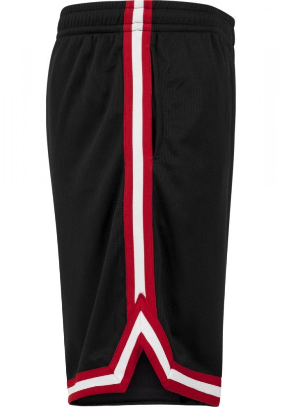 Stripes Mesh Shorts - blkredwht