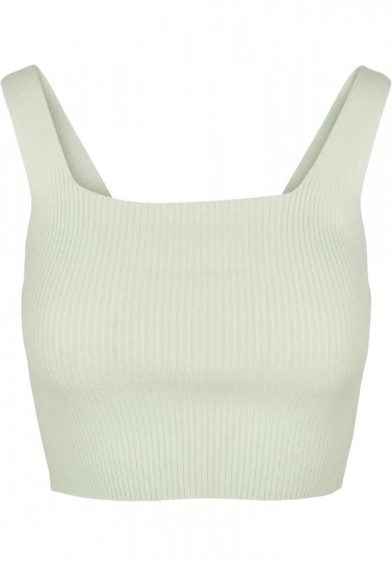 Ladies Cropped Knit Top - lightmint