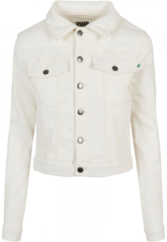 Bílá dámská džínová bunda Urban Classics Ladies Organic Denim Jacket