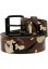 Synthetic Leather Camo Belt browncamo S/M