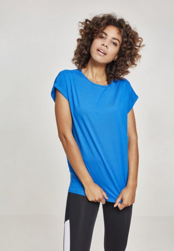 Damska koszulka  Urban Classics Ladies Extended Shoulder Tee - brightblue