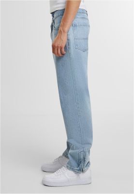 Heavy Ounce Straight Fit Zipped Jeans - new light blue washed