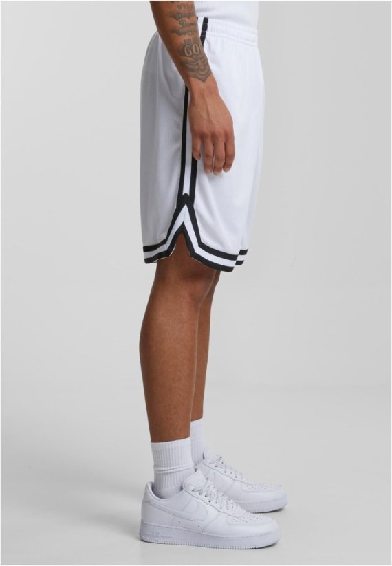 Stripes Mesh Shorts blkredwht XL - whtblkwht