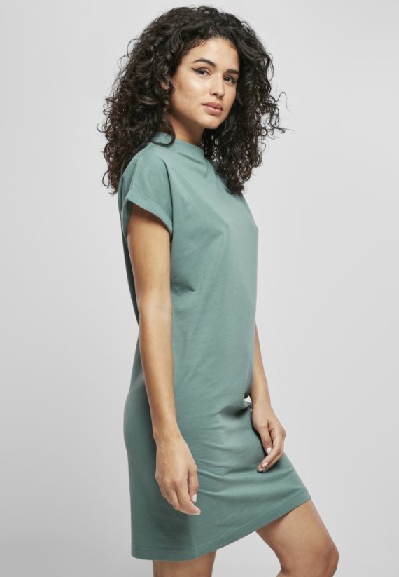 Šaty Urban Classics Ladies Ladies Organic Cotton Cut On Sleeve Tee Dress - paleleaf