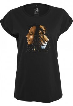Ladies Bob Marley Lion Face Tee