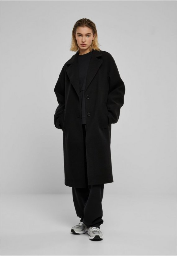 Čierny dámsky kabát Urban Classics Oversized Long - Veľkosť: XS