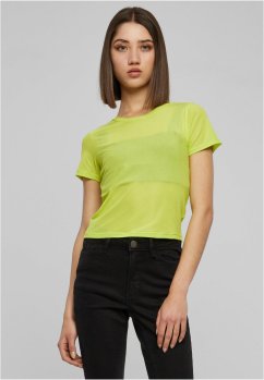 Ladies Short Mesh Tee - frozenyellow
