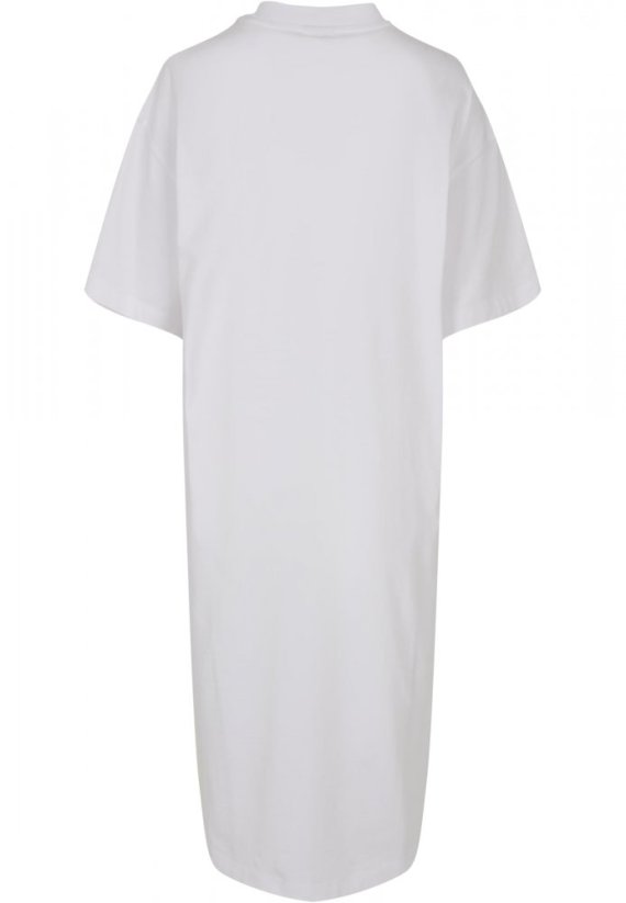 Ladies Organic Long Oversized Tee Dress - white