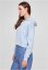 Ladies Short Flower Embroidery Terry Hoody - balticblue