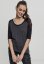 Tričko Urban Classics Ladies 3/4 Contrast Raglan Tee - charcoal/black