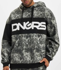 Mikina Dangerous DNGRS / Hoodie Marble in black