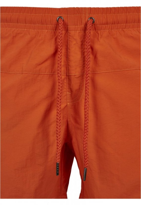 Pánske kúpacie kraťasy Urban Classics Block Swim Shorts - rust orange