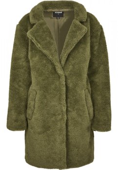 Kabát Urban Classics Ladies Oversized Sherpa Coat - olive