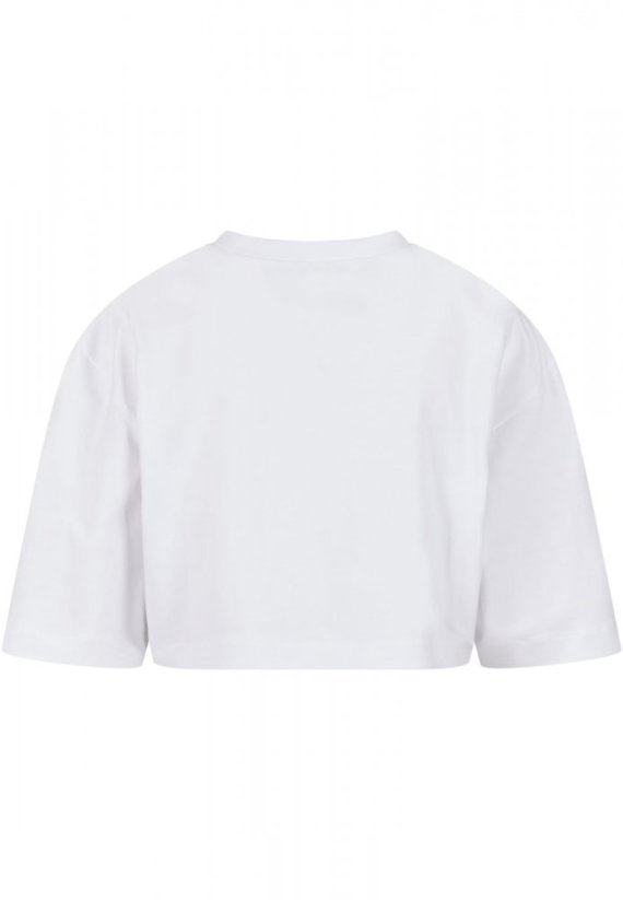 Dámske tričko Ladies Heavy Organic Oversized Cropped Tee - white