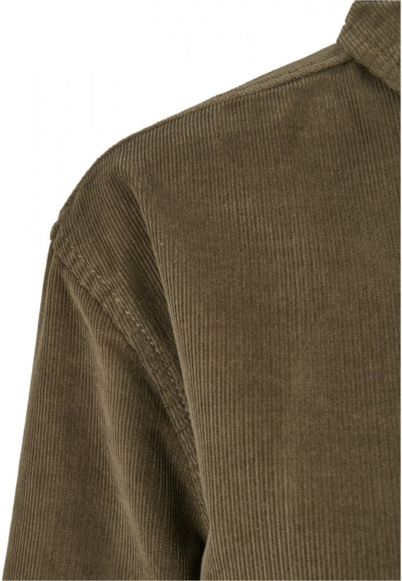 Dámska košeľa Urban Classics Corduroy Oversized Shirt - olive
