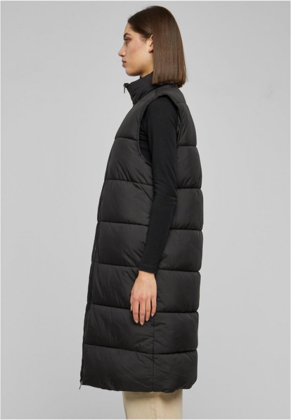 Černá dámská vesta Urban Classics Long Puffer