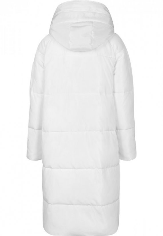 Kabát Urban Classics Ladies Oversized Hooded Puffer Coat - white/offwhite