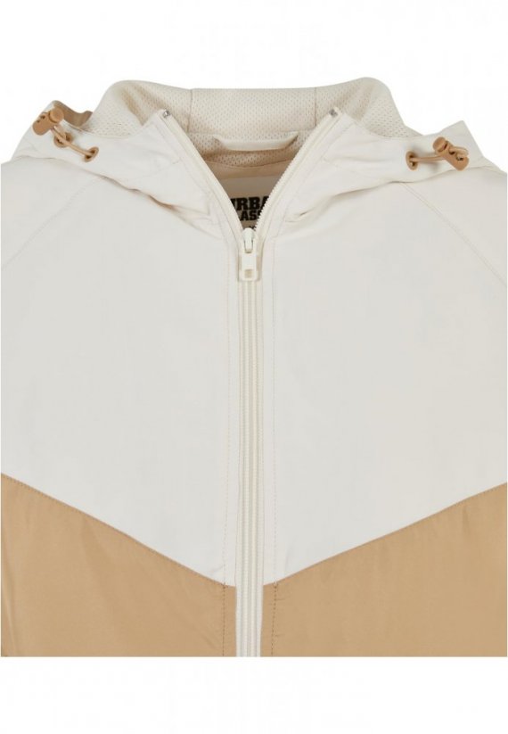 Dámska jarná/jesenná bunda Urban Classics Ladies Arrow Windbreaker - béžová, biela