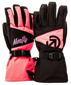 Rukavice Meatfly Destiny C black, pink neon