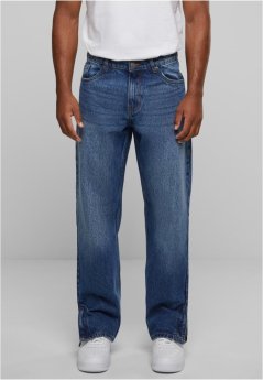 Heavy Ounce Straight Fit Zipped Jeans - new mid blue washed
