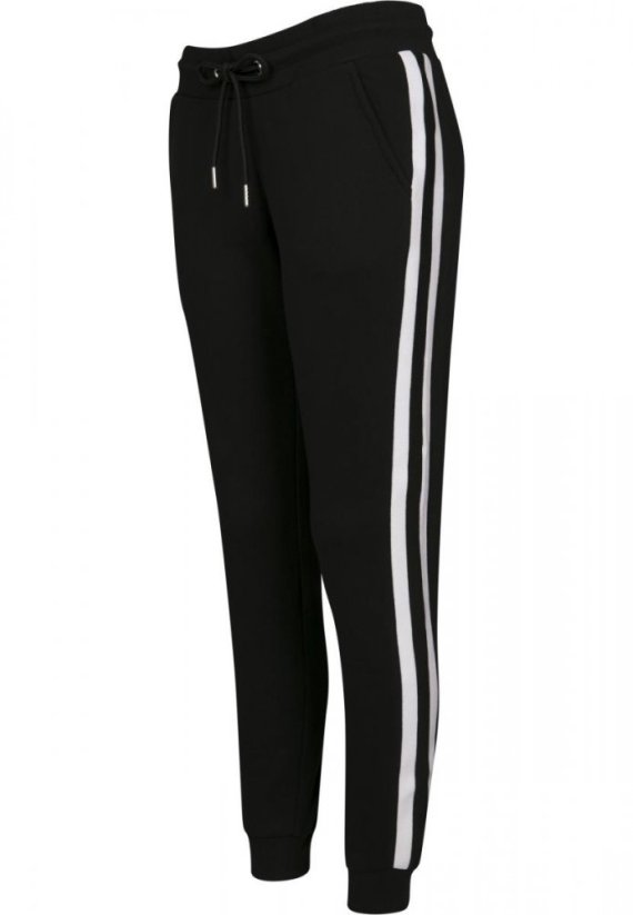Dámske tepláky Urban Classics Ladies College Contrast Sweatpants - čierno/biele