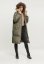 Olivový dámsky kabát Urban Classics Ladies Oversize Faux Fur Puffer Coat