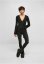Ladies Rib Knit Wrapped Cardigan - black