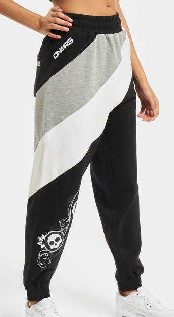 Černo/šedo/bílé dámské tepláky Dangerous DNGRS / Sweat Pant Skull