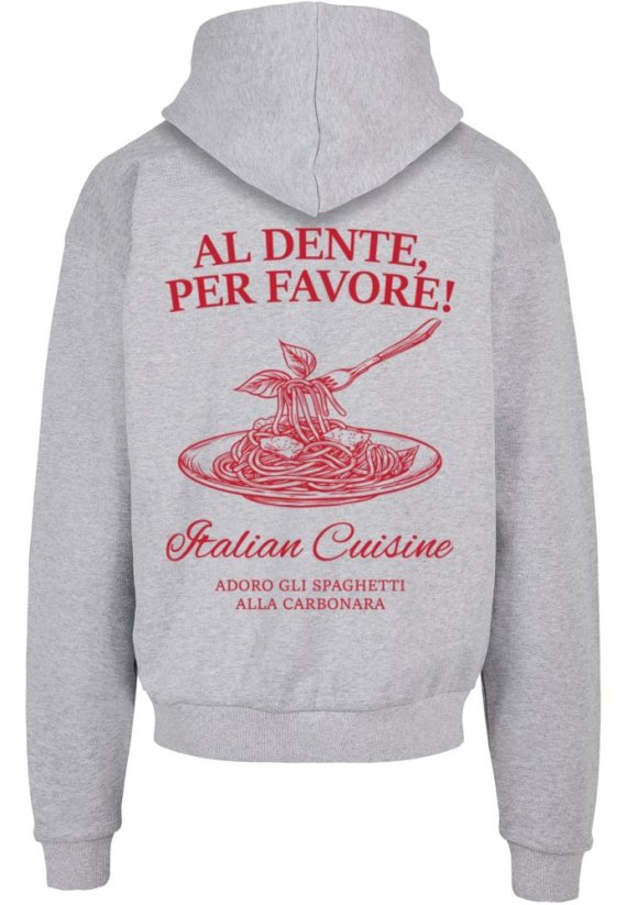 Al Dente Per Favore Oversized Hoody - grey