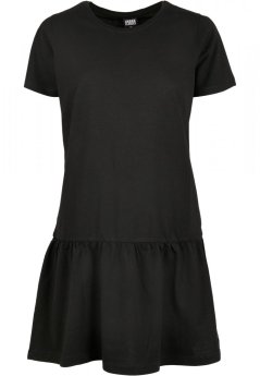 Ladies Valance Tee Dress - black