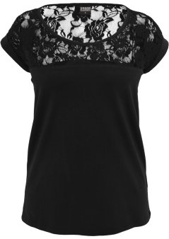 Ladies Top Laces Tee - black