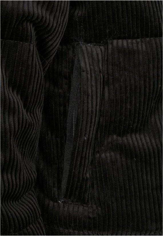 Dámská bunda Urban Classics Corduroy Puffer - černá