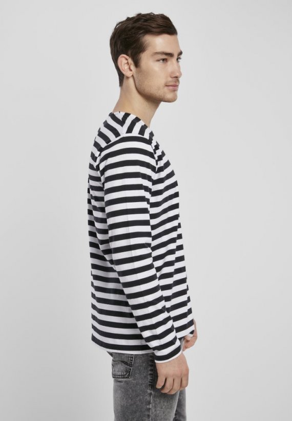 Regular Stripe LS - white/black