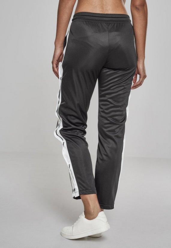 Dámské silonové tepláky Urban Classics Ladies Button Up Track Pants - černé