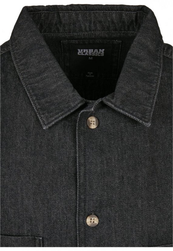 Koszula Urban Classics Oversized Denim Shirt - black stone washed
