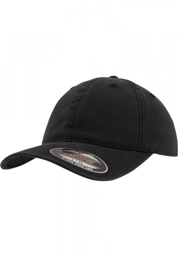 Flexfit Garment Washed Cotton Dad Hat - black