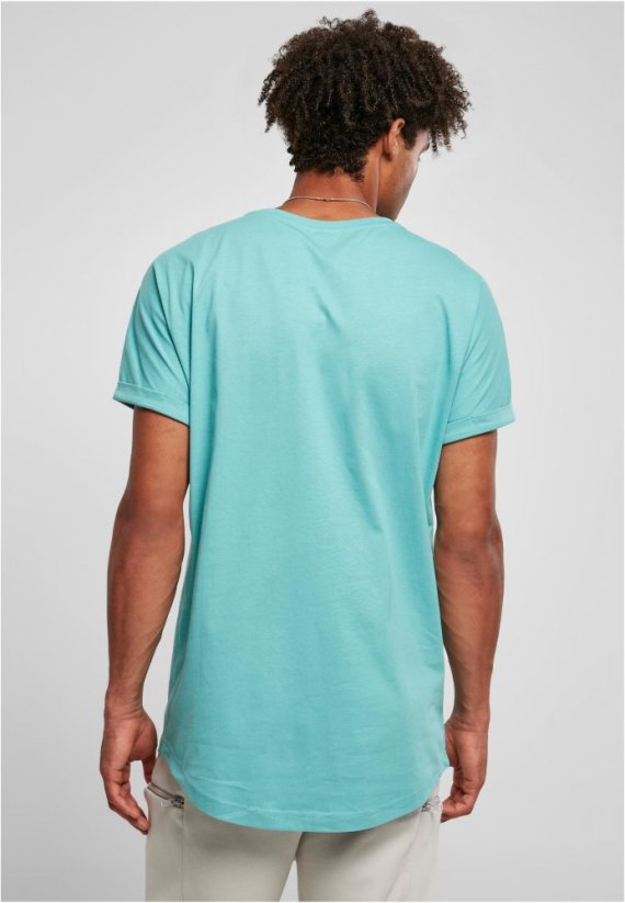 Long Shaped Turnup Tee - glass