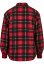 Pánská jarní bunda Urban Classics Plaid Teddy Lined - červená,černá