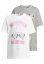 T-Shirt 2 Pack - kurzarm - Minnie Mouse white+heathergrey 158/164