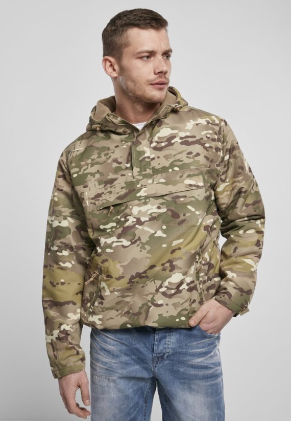 Pánská maskáčová bunda Brandit Fleece Pull Over Windbreaker - tactical camo