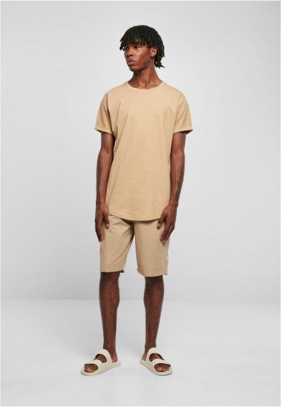 Long Shaped Turnup Tee - unionbeige
