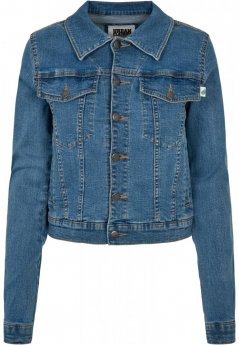 Modrá dámska džínsová bunda Urban Classics Ladies Organic Denim Jacket