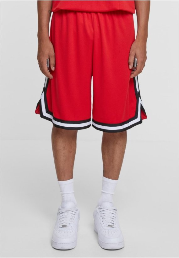 Stripes Mesh Shorts blkredwht XL - cityred/black/white
