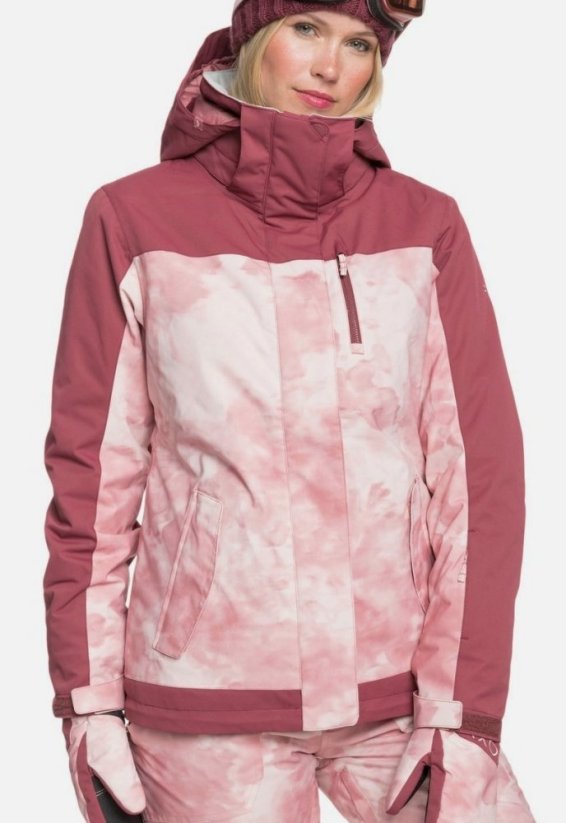 Bunda Roxy Jetty Block silver pink tie dye
