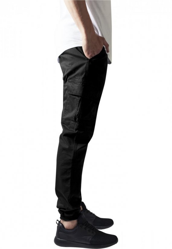 Spodnie Urban Classics Washed Cargo Twill Jogging Pants - black