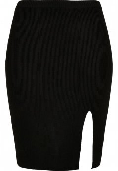 Dámska sukňa Urban Classics Ladies Rib Knit Skirt - black