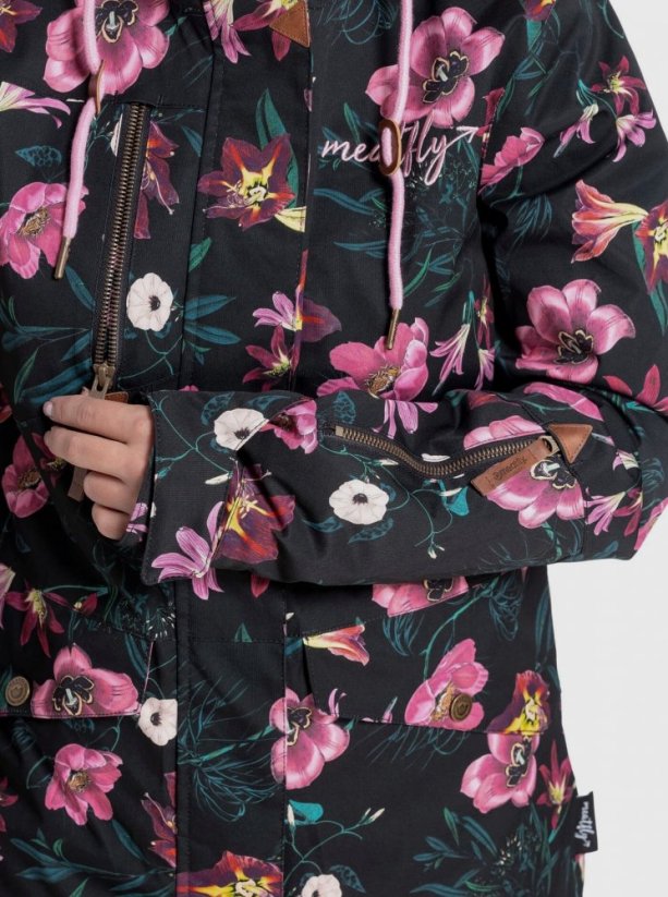 Zimná snowboardová dámska bunda Meatfly Athena Premium hibiscus black