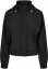 Ladies Oversized Shiny Crinkle Nylon Jacket - black